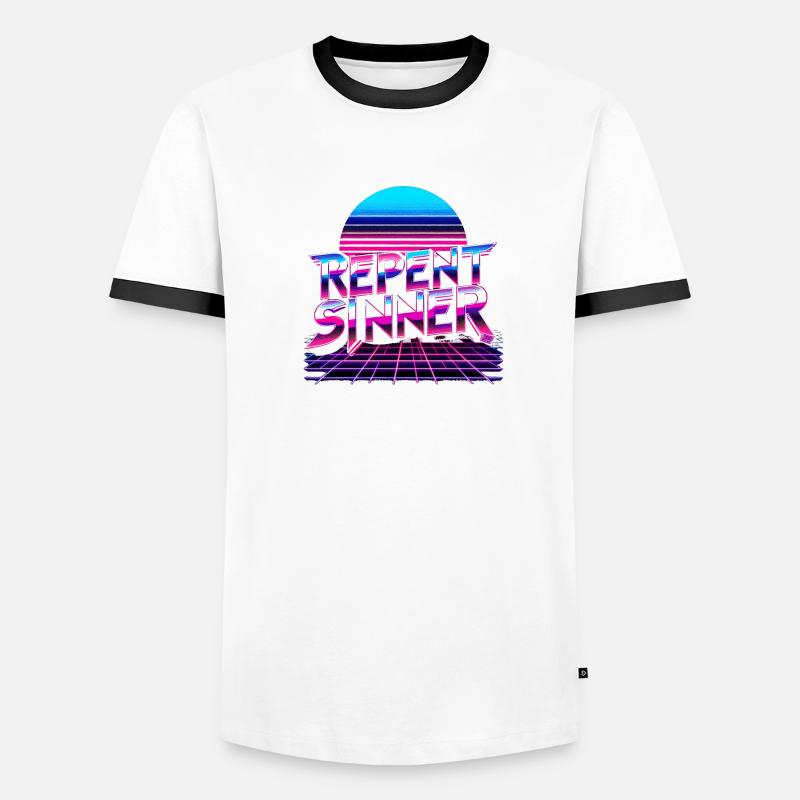 Repent Sinner 19 Men's Ringer Shirt
