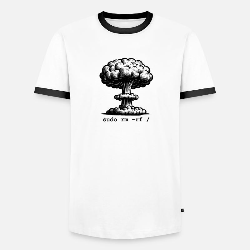Linux Funny Linux Command Sudo RM RF für Männer - Männer Kontrast-T-Shirt -