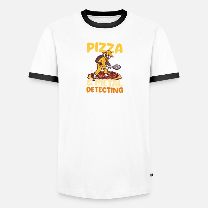 Détection de métaux Pizza et détection T-shirt contrasté Homme
