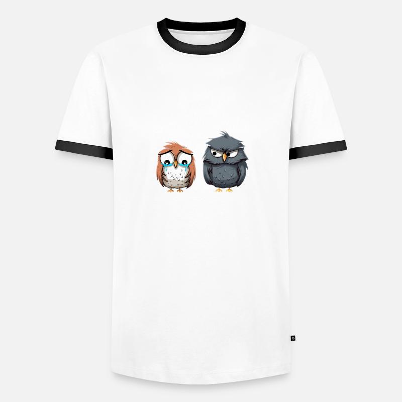 Eul Doch Eulen Heul Doch Männer Kontrast-T-Shirt