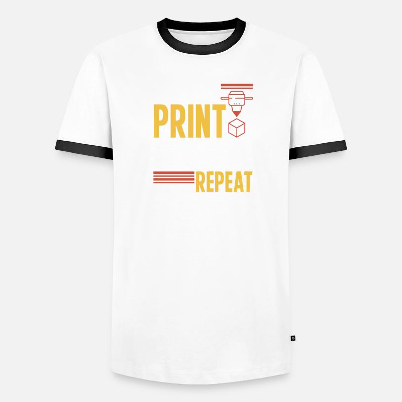 3D Printer 3D Printing Men's Ringer Shirt