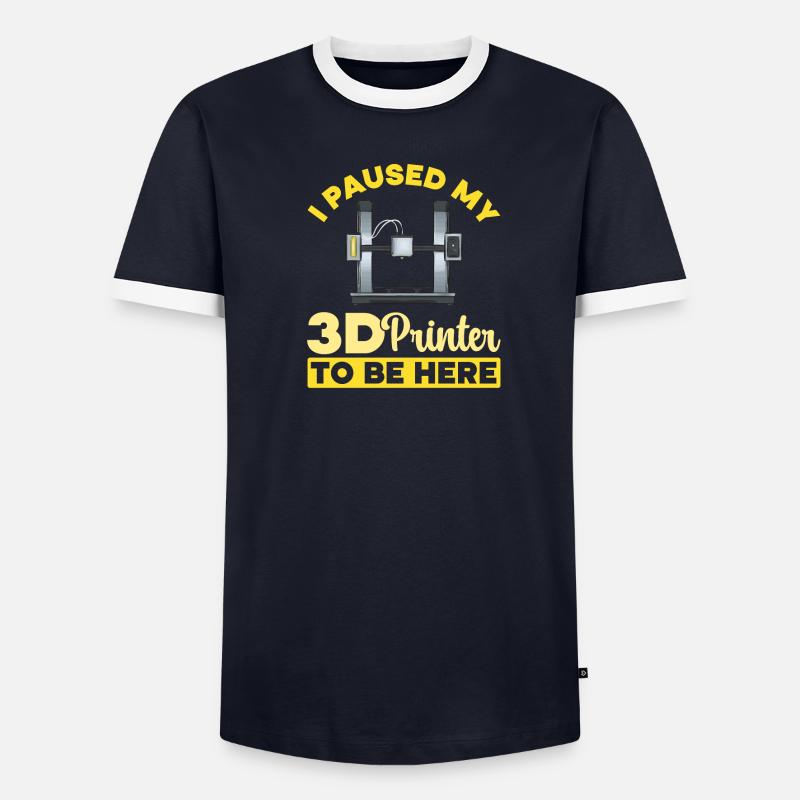 3D Printer 3D Printing Men's Ringer Shirt