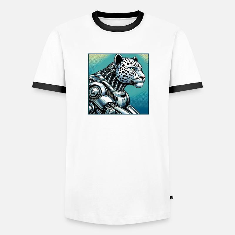 Robot léopard T-shirt contrasté Homme