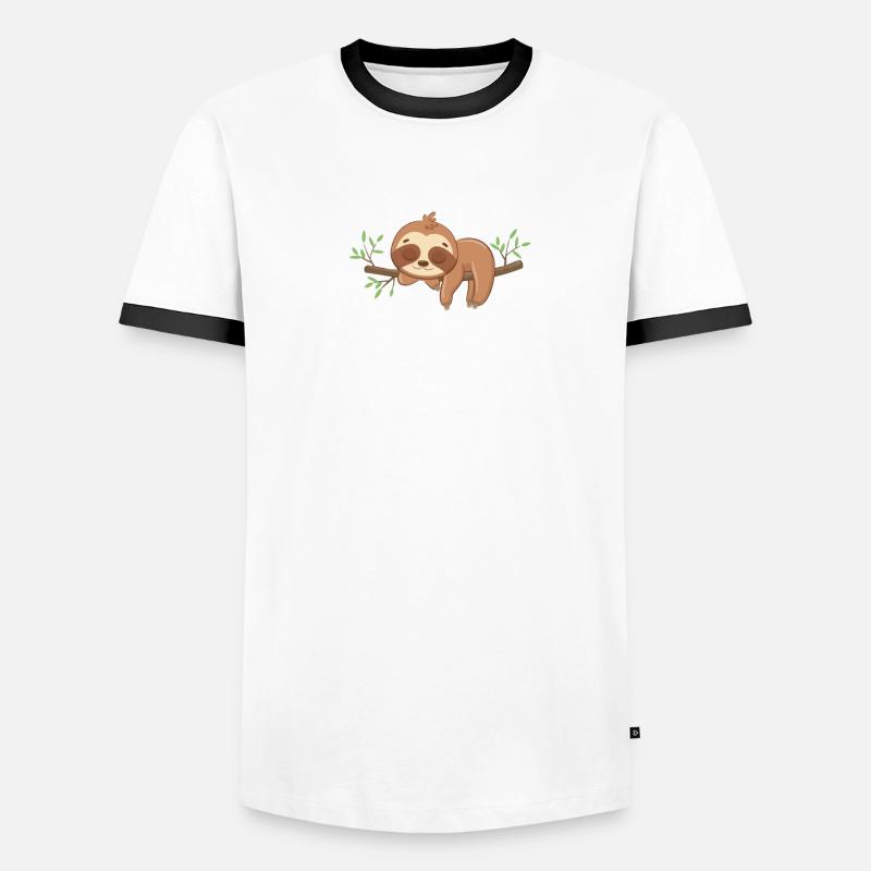 Motivation Started Weak Sloth Men's Ringer Shirt