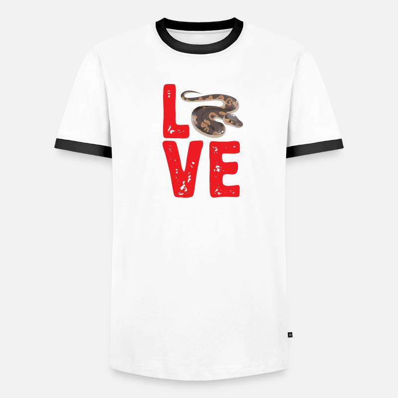 Ball Python Snake King Python T-shirt contrasté Homme