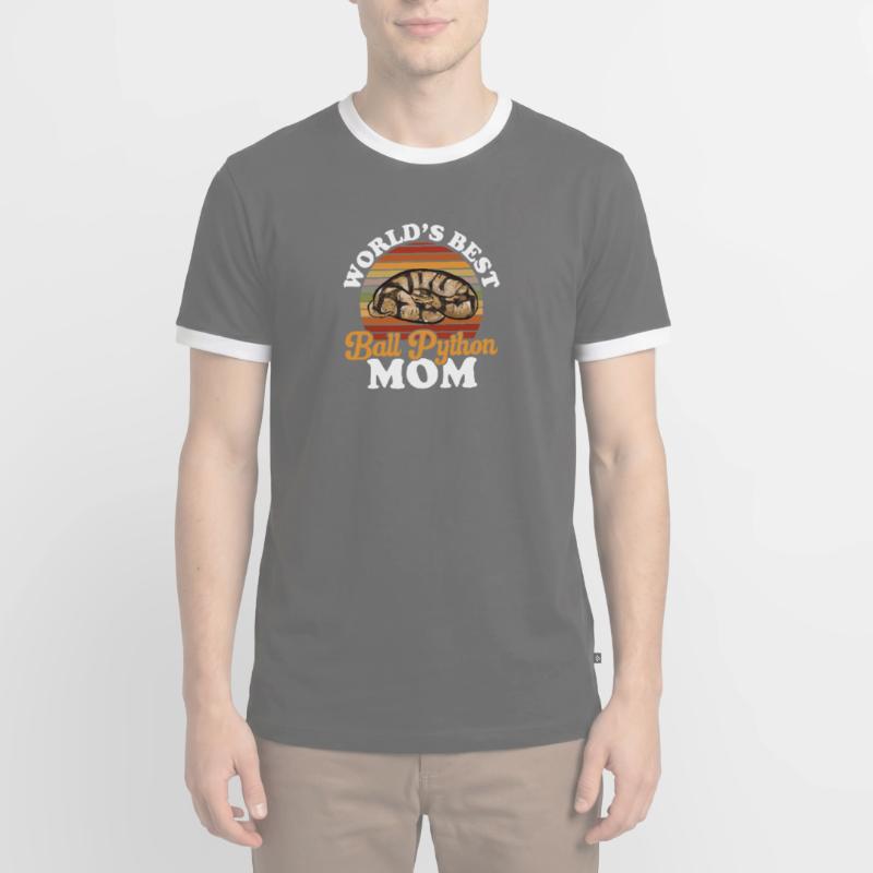 Ball Python Snake King Python T-shirt contrasté Homme
