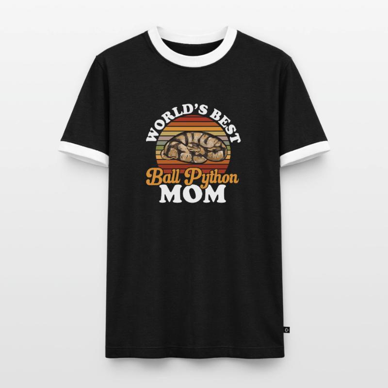 Ball Python Snake King Python T-shirt contrasté Homme