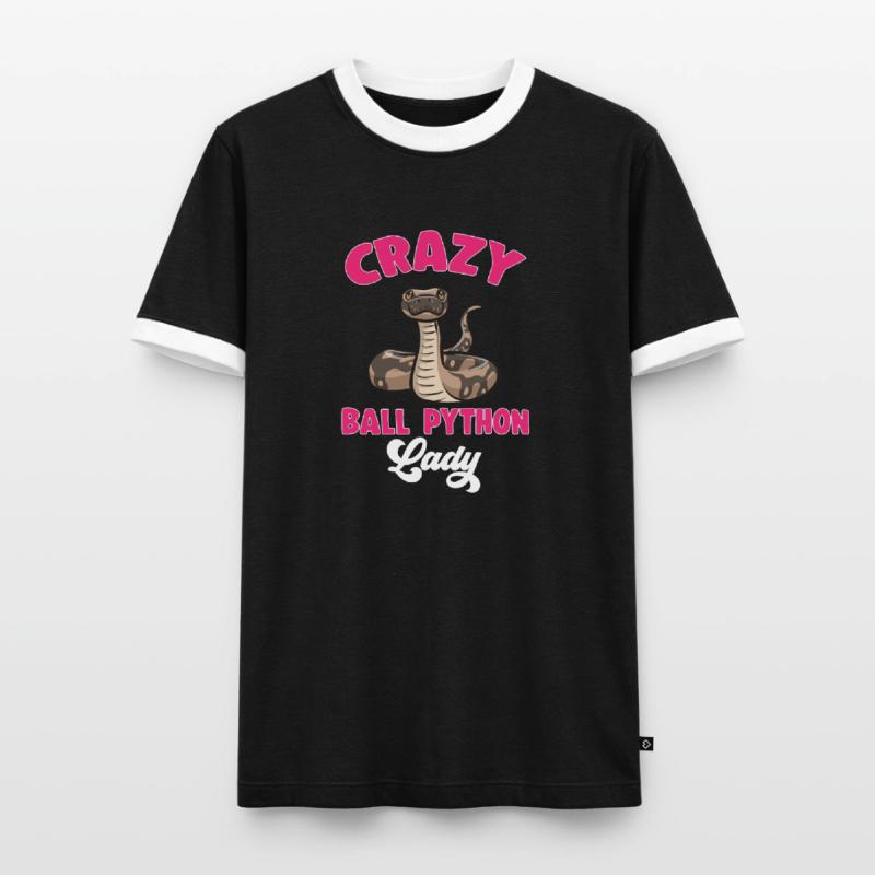 Ball Python Snake King Python T-shirt contrasté Homme