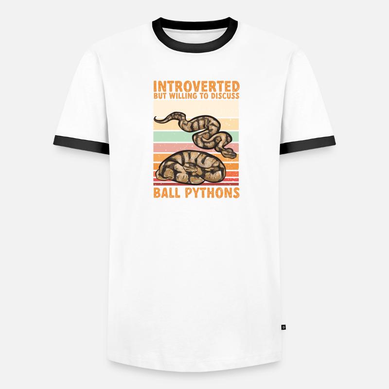 Ball Python Snake King Python T-shirt contrasté Homme