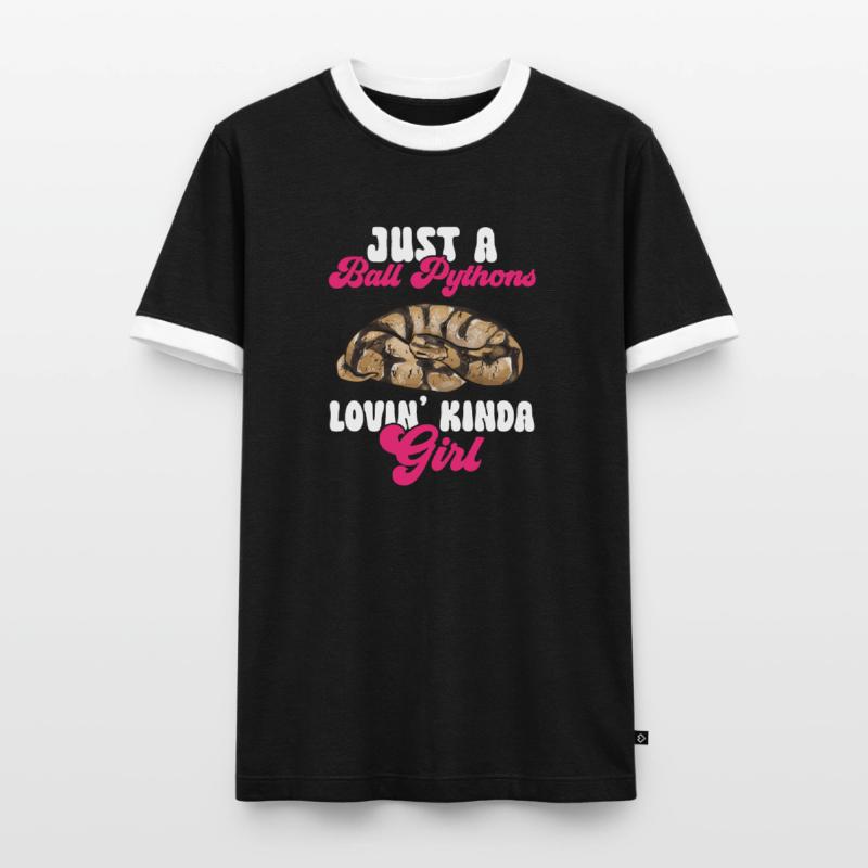 Ball Python Snake King Python T-shirt contrasté Homme
