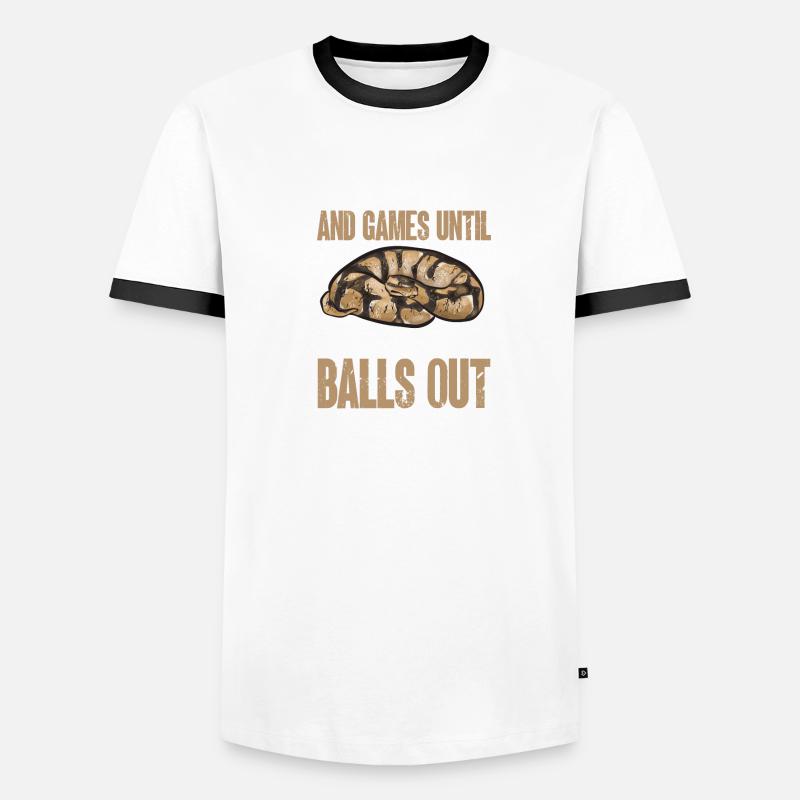 Ball Python Schlange Königspython Männer Kontrast-T-Shirt