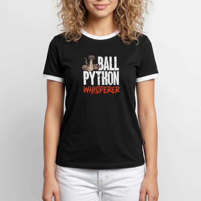 Ball Python Snake King Python T-shirt contrasté Homme