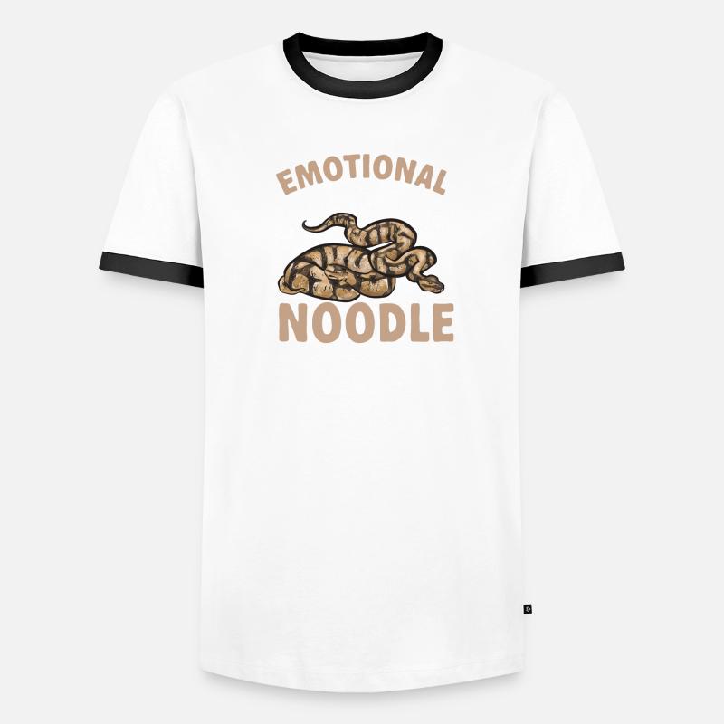 Ball Python Schlange Königspython Männer Kontrast-T-Shirt