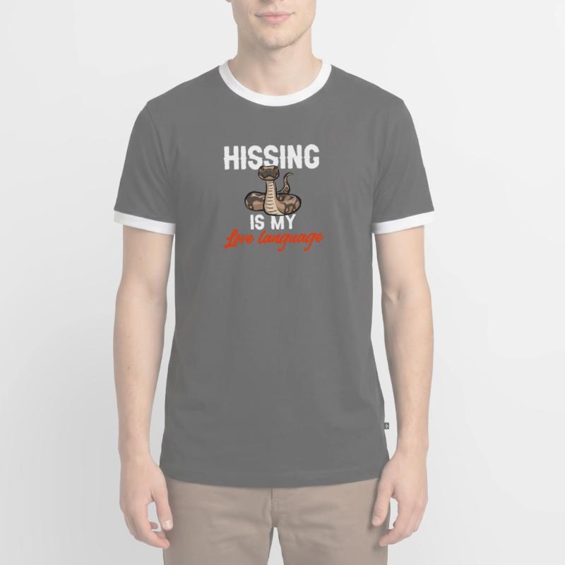 Ball Python Snake King Python T-shirt contrasté Homme
