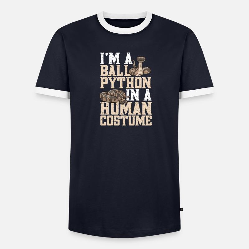 Ball Python Schlange Königspython - Männer Kontrast-T-Shirt - undefined