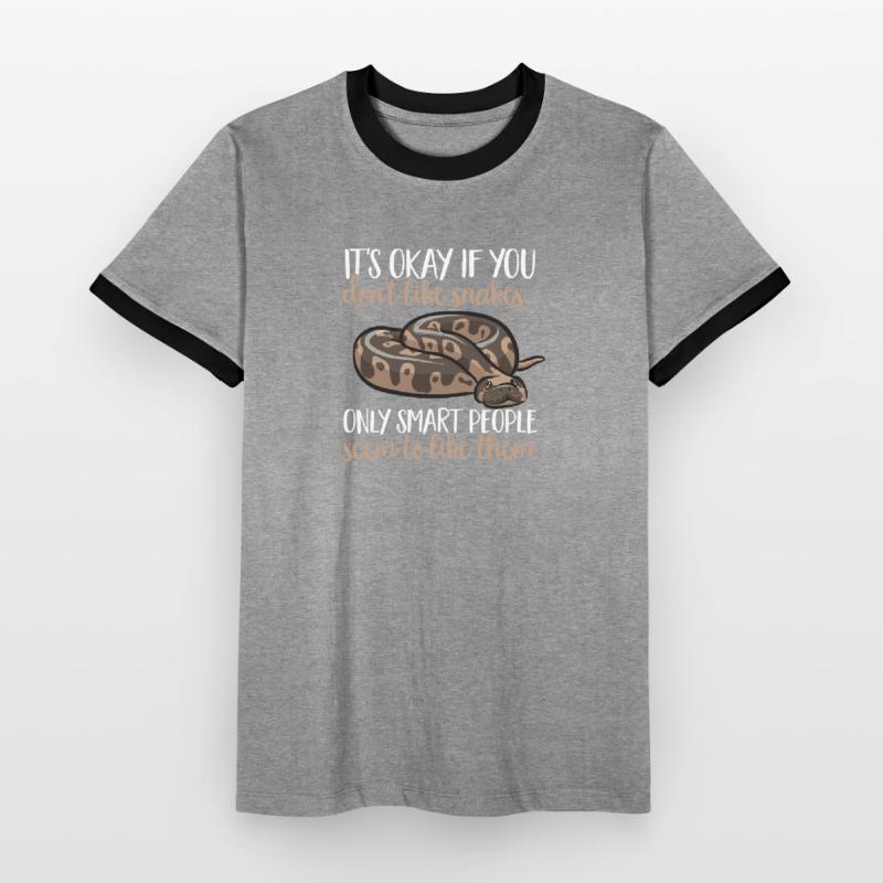 Ball Python Snake King Python Men's Ringer Shirt