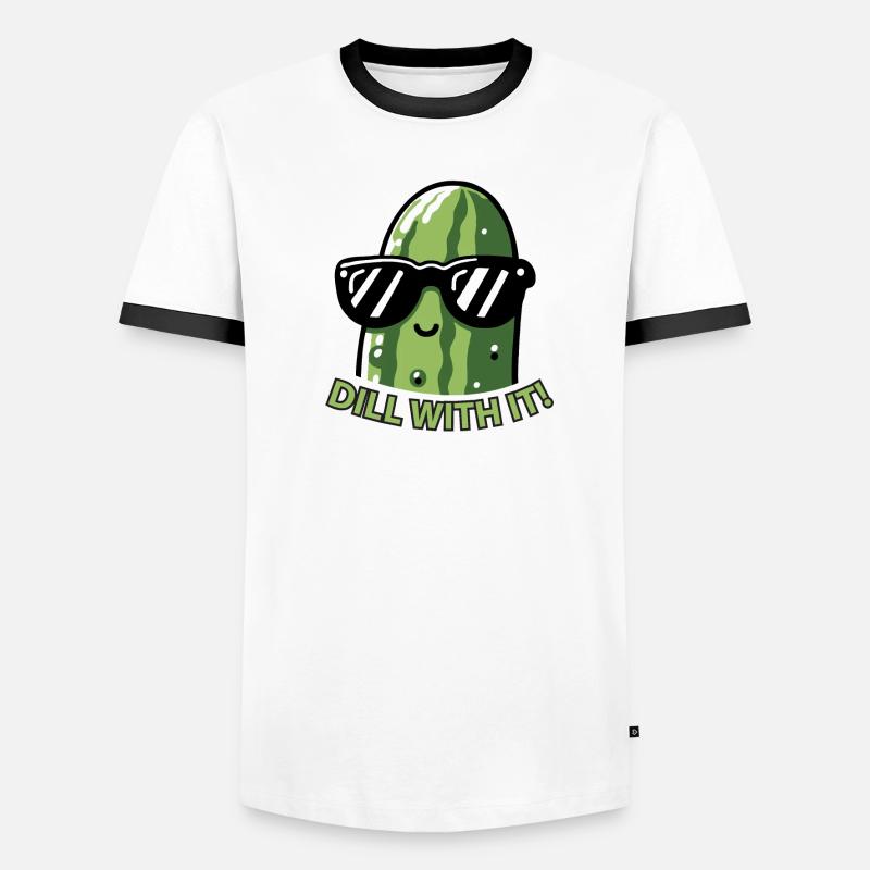 Cornichon au concombre drôle à l’aneth T-shirt contrasté Homme