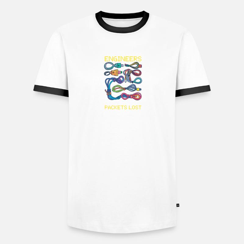 Network Engineering Do It with Fewer Packets Lost Men's Ringer Shirt