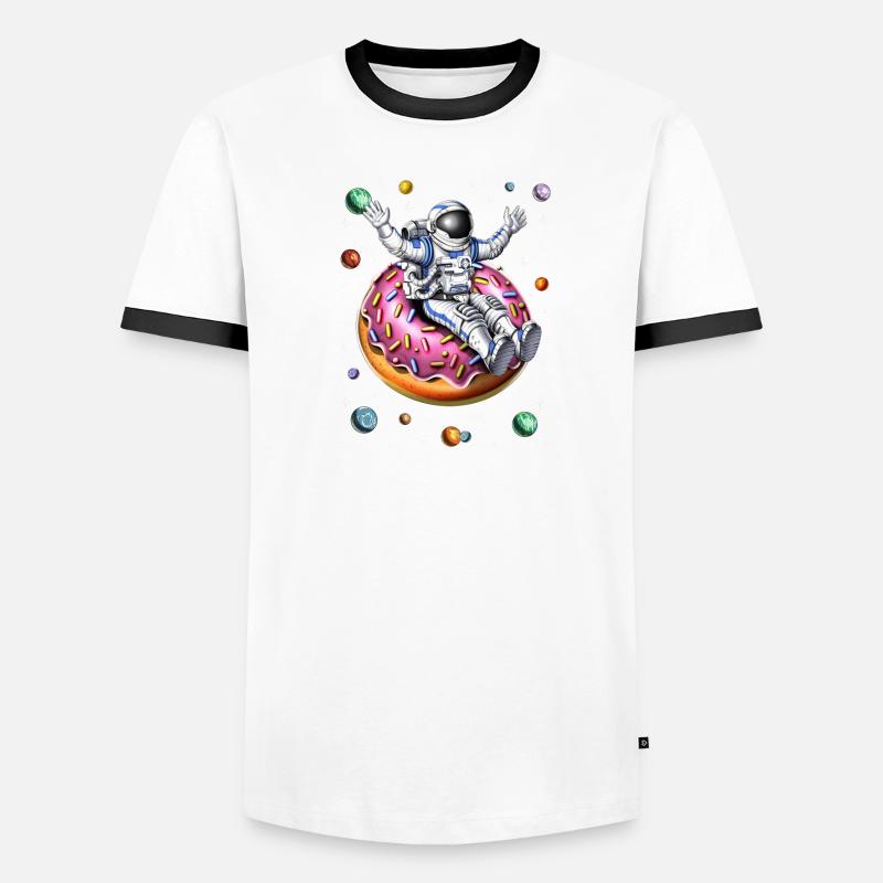 Beignet d’astronaute de l’espace T-shirt contrasté Homme