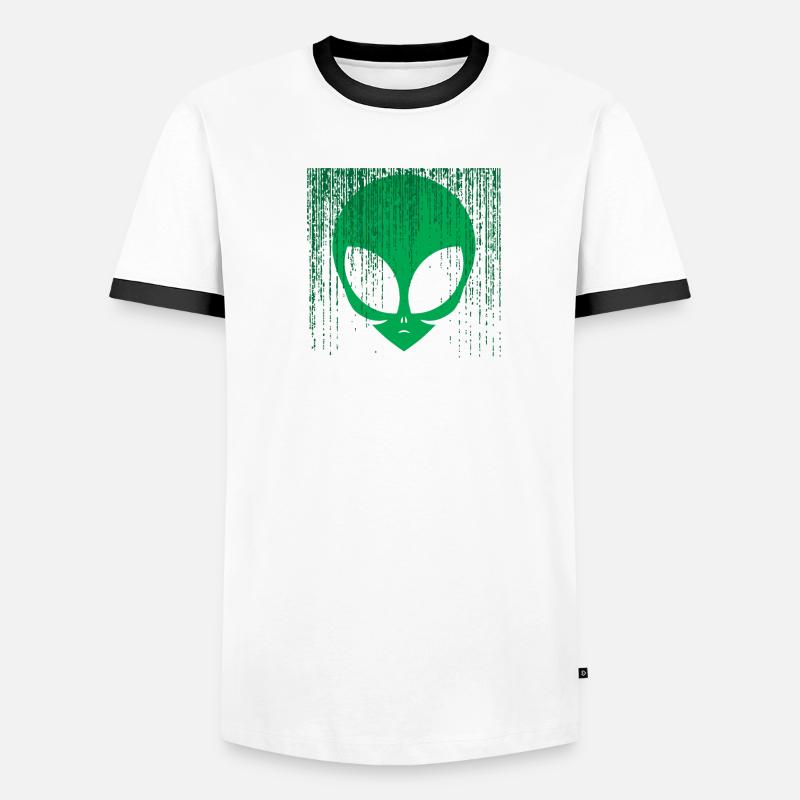Extraterrestrische Algorithmen Codes Effekt Alien Wortspiel Männer Kontrast-T-Shirt