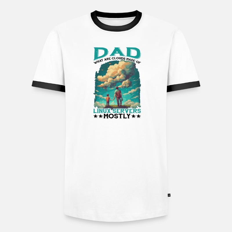 De quoi sont faits les clouds, les serveurs Linux pour la plupart 11 T-shirt contrasté Homme