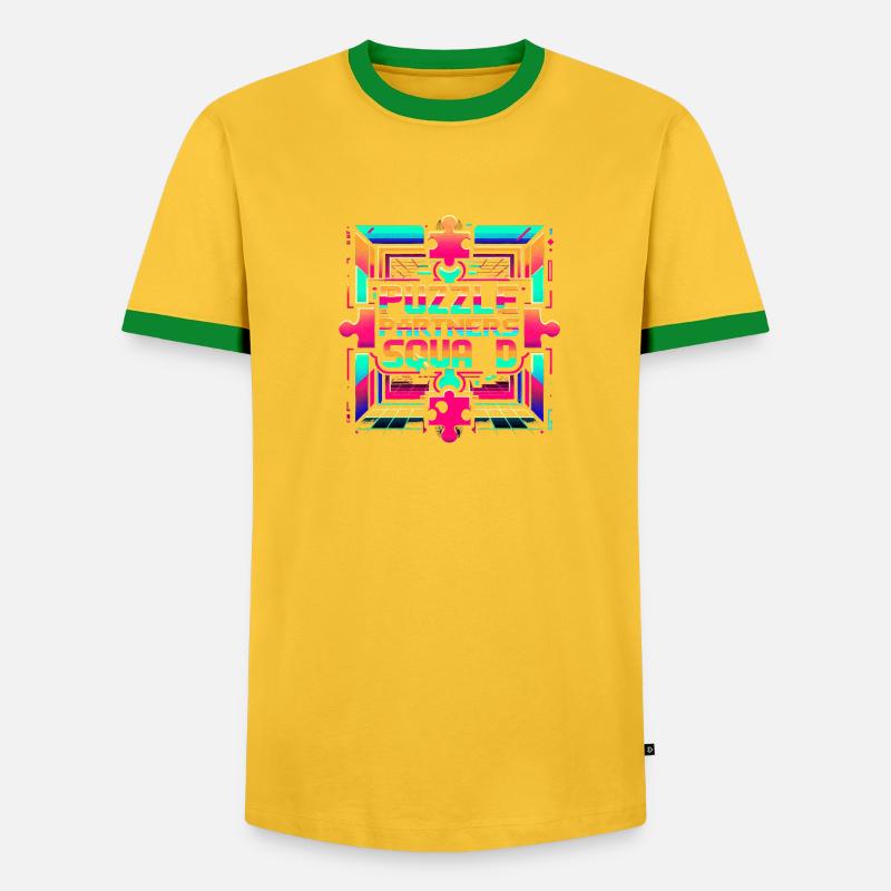 Puzzle Partners Squad 2 - Männer Kontrast-T-Shirt - undefined