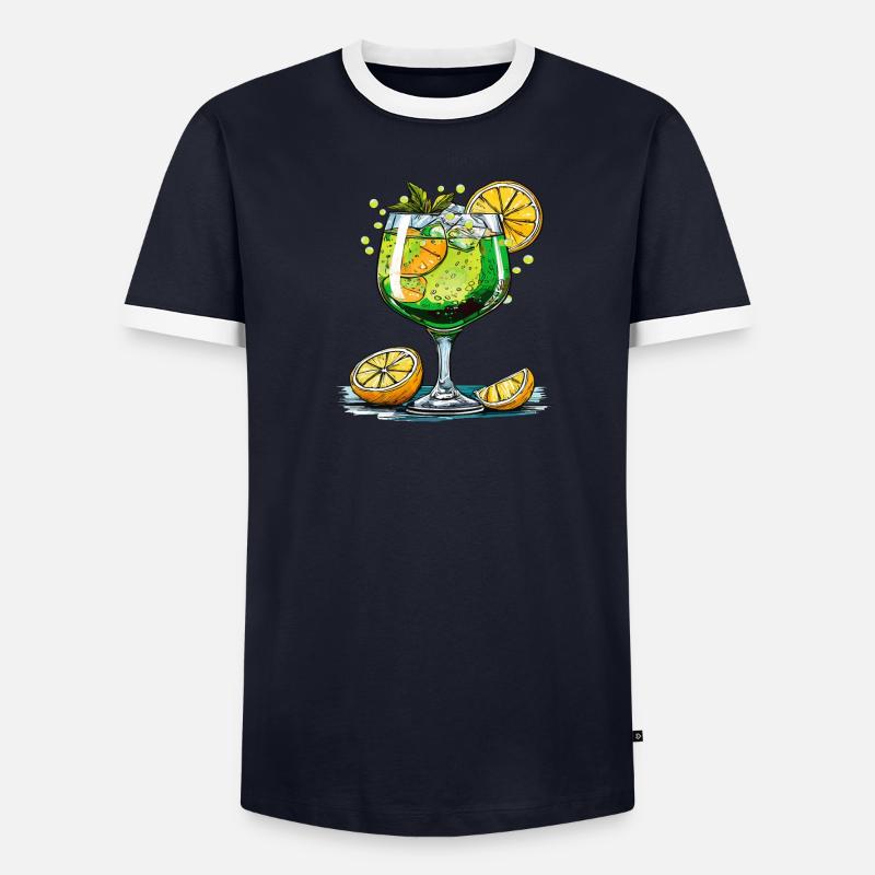 MÉLANGE DE BOISSON VERT T-shirt contrasté Homme