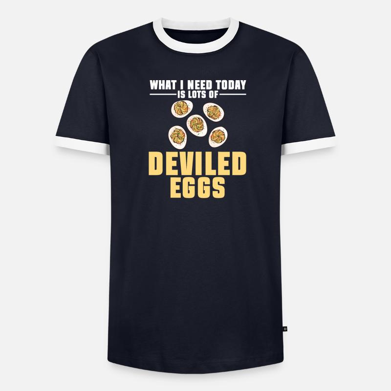 Gefüllte Eier Deviled Eggs - Männer Kontrast-T-Shirt - undefined
