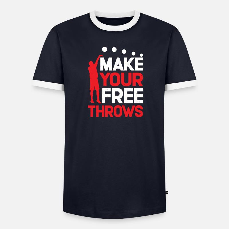Make Your Free Throws 7 - Männer Kontrast-T-Shirt - undefined
