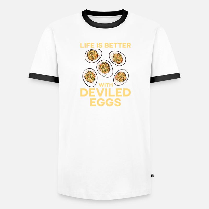 Stuffed Eggs Deviled Eggs Men's Ringer Shirt
