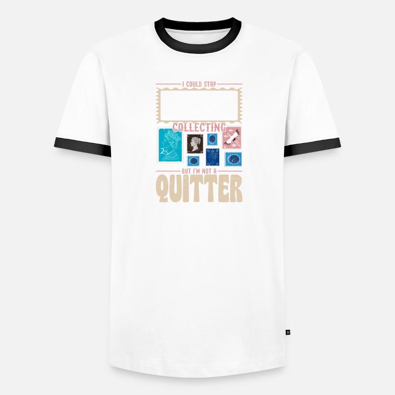 Philatéliste dévoué : ne pas abandonner, juste collectionner T-shirt contrasté Homme