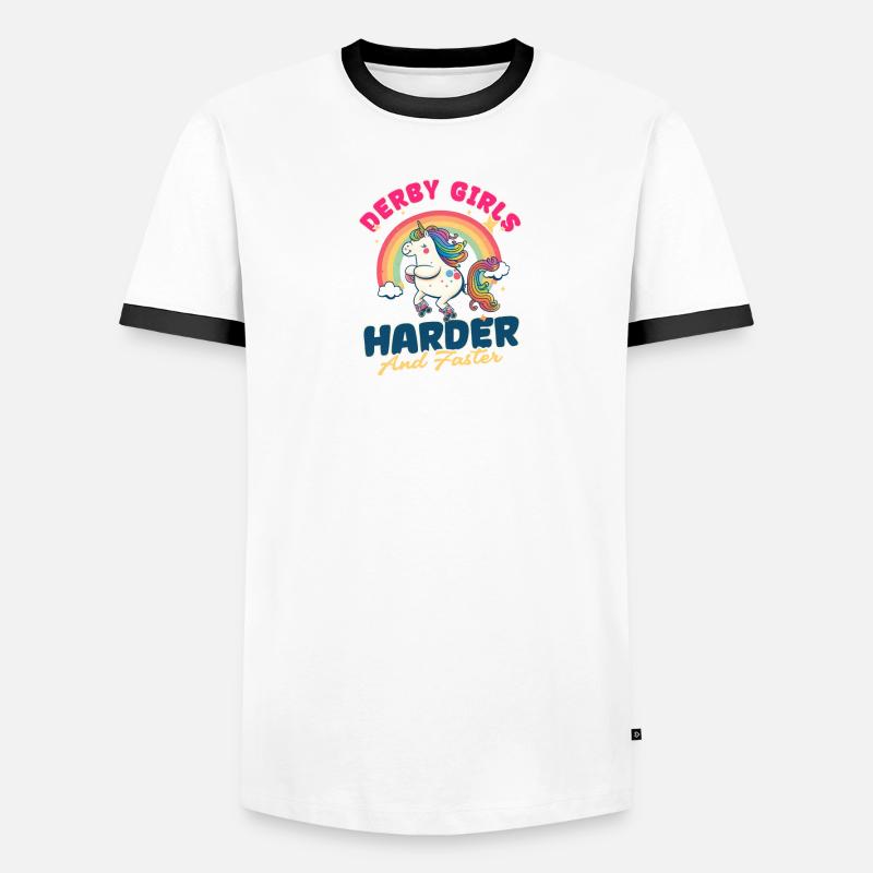 Roller Derby : faites-le plus fort et plus vite T-shirt contrasté Homme