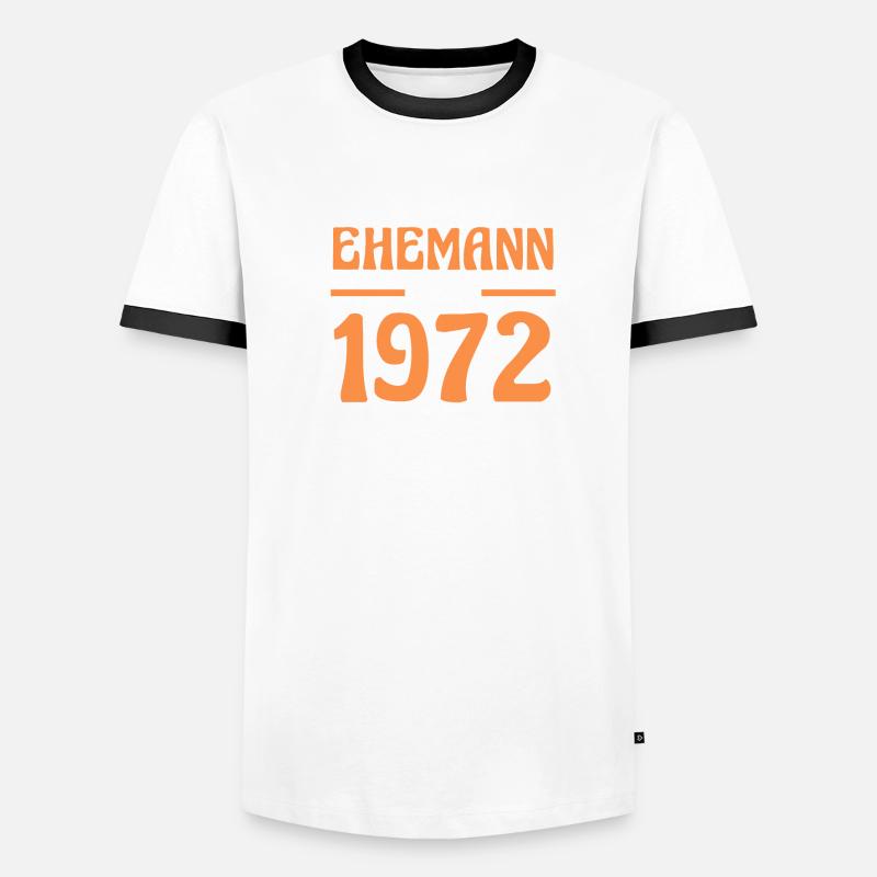 Valentinstag Bester Ehemann Seit 1972 Männer Kontrast-T-Shirt