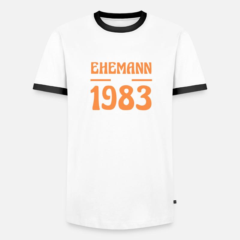 Valentinstag Bester Ehemann Seit 1983 Männer Kontrast-T-Shirt