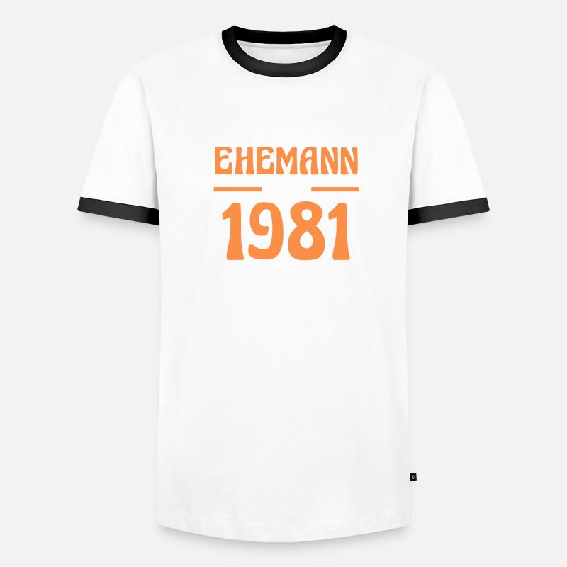 Valentinstag Bester Ehemann Seit 1981 Männer Kontrast-T-Shirt