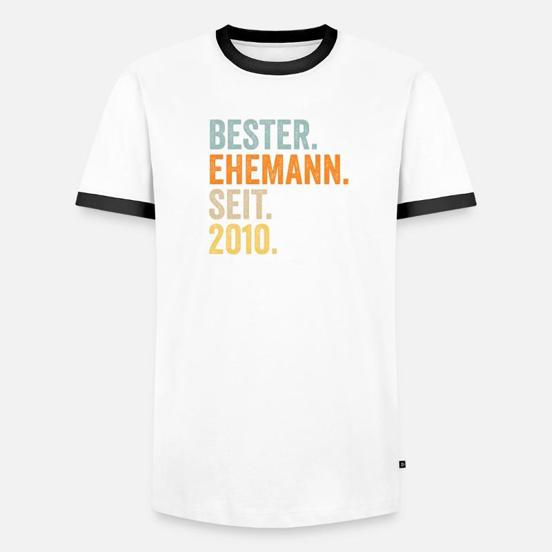 Valentinstag Bester Ehemann Seit 2010 Männer Kontrast-T-Shirt