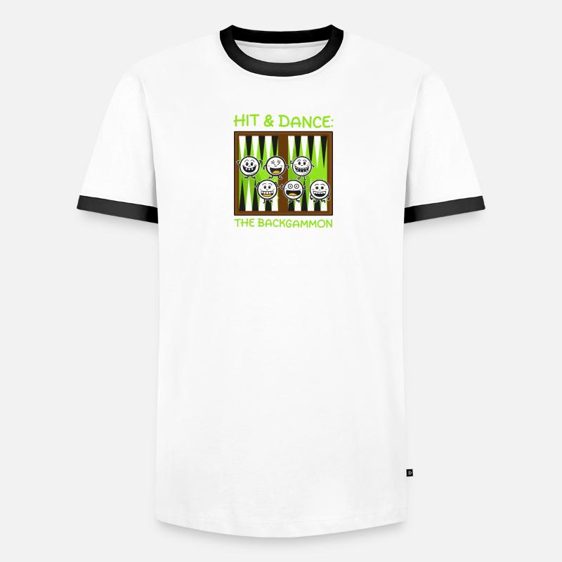 Funny Backgammon Hit & Dance : La Balle de Backgammon T-shirt contrasté Homme