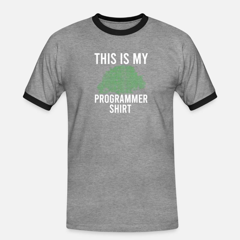 Programmierer Programmierung Informatik Computer - Männer Kontrast-T-Shirt - Grau meliert/Schwarz