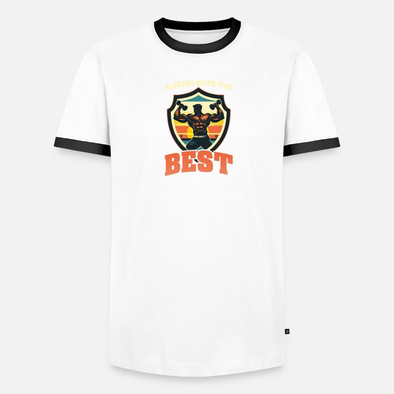 Flexing Biceps Flexing with the Best Men's Ringer Shirt
