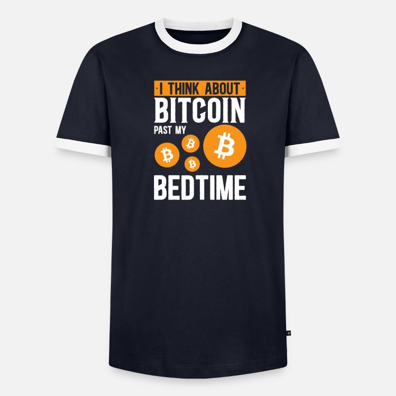Bitcoin Cryptocurrency BTC Crypto Trader - Men's Ringer Shirt - undefined