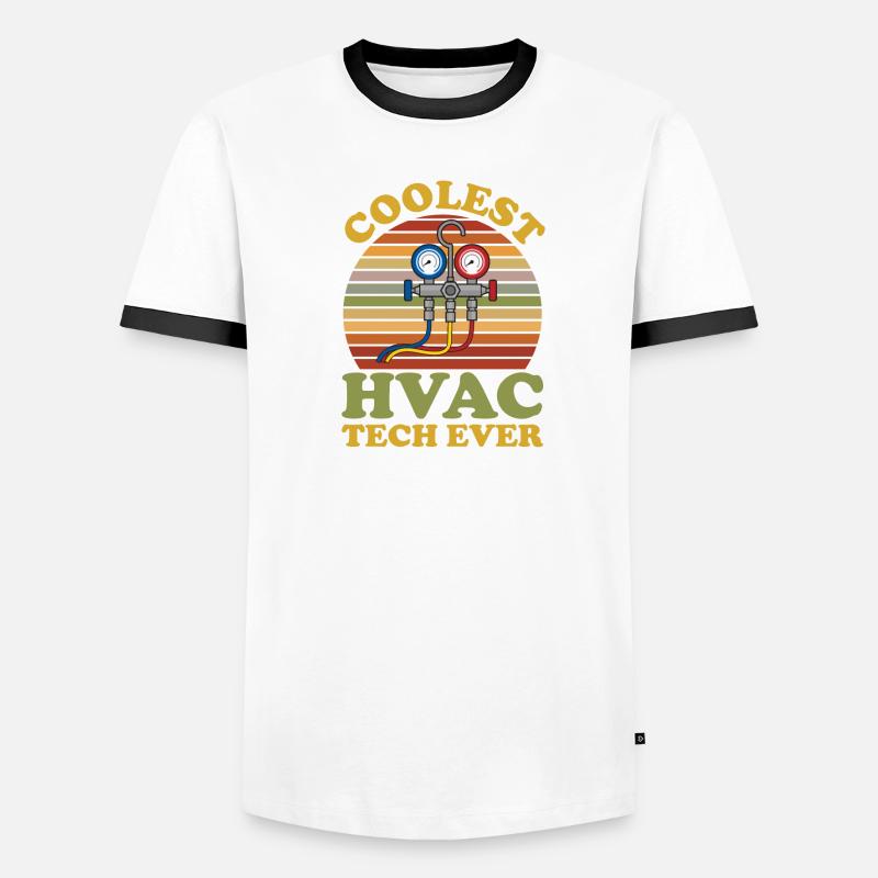 Chauffage, Climatisation, Ventilation, Technicien T-shirt contrasté Homme