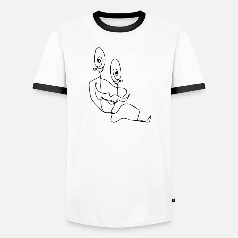 Visqueux T-shirt contrasté Homme