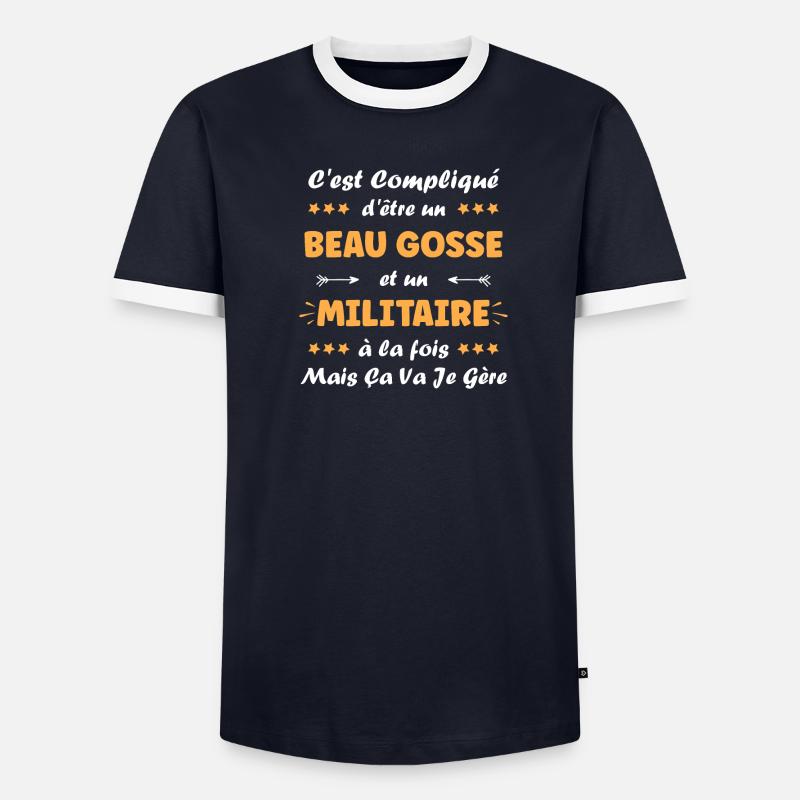 Militaire T-shirt contrasté Homme