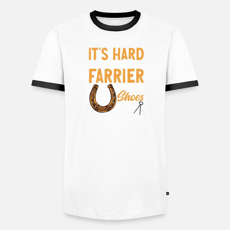 Maréchal-ferrant Fer à cheval Fer à cheval T-shirt contrasté Homme