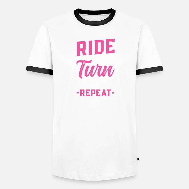 Cheval de course de barils de rodéo T-shirt contrasté Homme