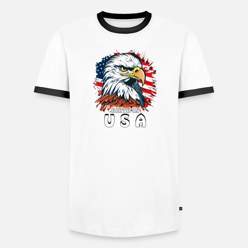 NAISSANCE D’UN PYGARGUE À QUEUE BLANCHE AUX ÉTATS-UNIS T-shirt contrasté Homme