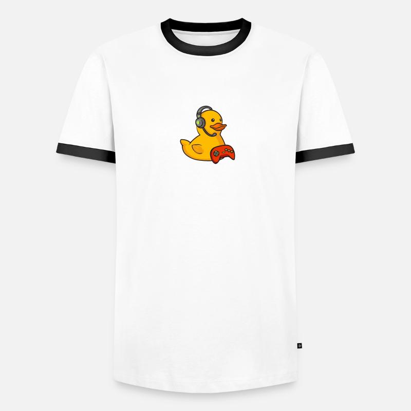 Quietscheentchen Quietscheente Gummiente Männer Kontrast-T-Shirt