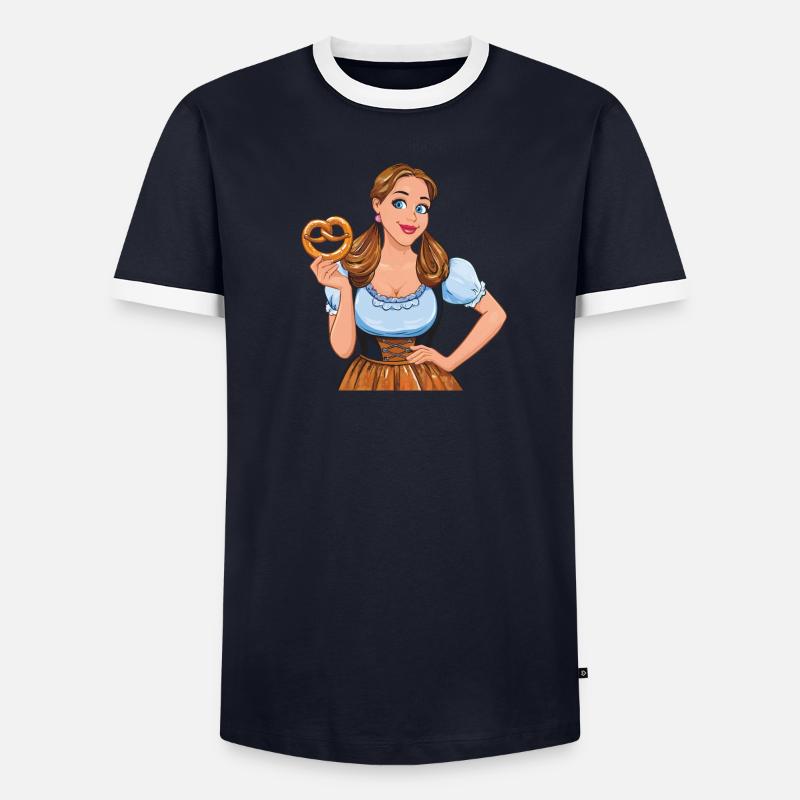 MRS. DIRNDL PRETZEL Men's Ringer Shirt