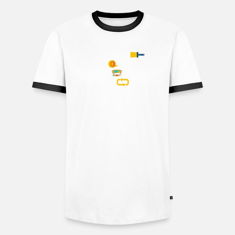 Gratter le ruban, répéter la couleur, plus drôle T-shirt contrasté Homme