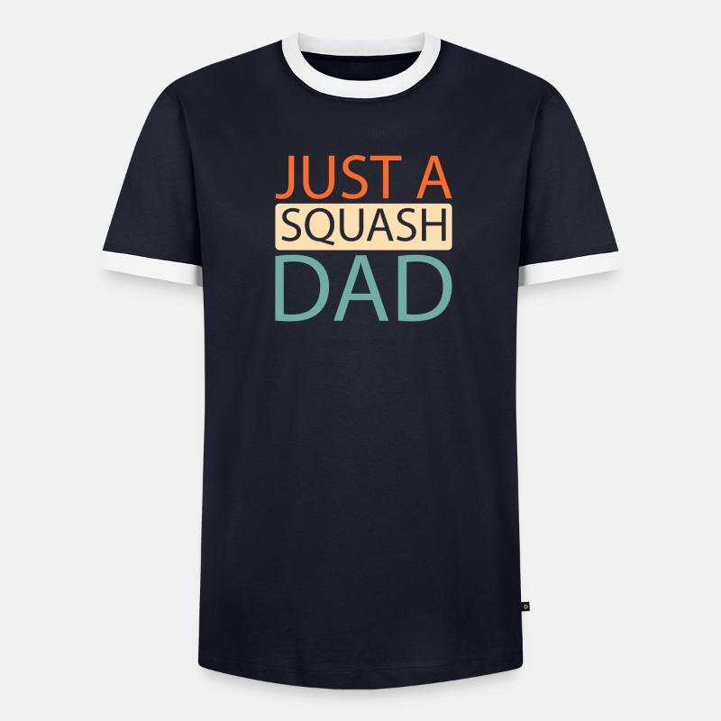 Squash Just A Squash Dad Männer Kontrast-T-Shirt